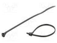 Cable tie; with a metal clasp; L: 92mm; W: 2.3mm; 80N; black ABB