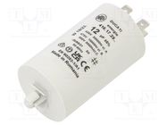 Capacitor: polypropylene; motors, run; 12uF; 425VAC; Ø40x70mm DUCATI ENERGIA