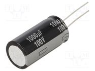 Capacitor: electrolytic; THT; 1000uF; 100VDC; Ø18x35.5mm; ±20% PANASONIC