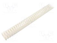 Wiring duct; white; polypropylene; UL94V-0; L: 0.5m; flexible 