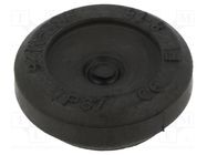 Grommet; Ømount.hole: 25mm; elastomer thermoplastic TPE; black 