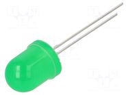 LED; green; 10mm; 2900mcd; 60°; Front: convex; 2.6÷3.4VDC LUCKYLIGHT