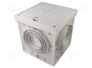 Enclosure: ground drain; X: 195mm; Y: 195mm; Z: 203mm; IP44 PAWBOL