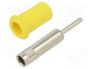 Connector: 4mm banana; socket; 25A; 30VAC; 60VDC; yellow; on panel STÄUBLI