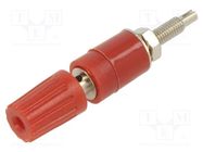 Connector: 2mm banana; socket; 15A; 30VAC; 60VDC; red; insulated STÄUBLI