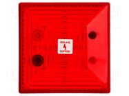 Signaller: lighting; flashing light; red; SD40; 24VDC; IP65; ABS CLIFFORD & SNELL