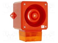 Signaller: lighting-sound; 24VDC; siren,flashing light; LED; IP65 CLIFFORD & SNELL