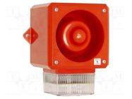 Signaller: lighting-sound; 24VDC; siren,flashing light; LED; IP65 CLIFFORD & SNELL