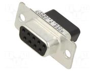 Connector: D-Sub; PIN: 9; plug; female; for cable; crimped CONEC