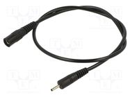 Cable; 1x0.5mm2; DC 2,35/0,7 plug,DC 5,5/2,1 socket; straight WEST POL