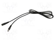 Cable; 1x0.5mm2; DC 5,5/2,1 plug,DC 5,5/2,1 socket; straight WEST POL