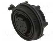 Connector: circular; socket; female; PIN: 12; 5A; 50V; w/o contacts BULGIN