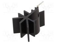 Heatsink: extruded; Y; black; L: 20mm; W: 20mm; H: 36mm; 9.8K/W FISCHER ELEKTRONIK