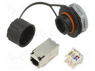 Connector: RJ45; socket; PIN: 8; Cat: 6; shielded; Layout: 8p8c; IP67 PANDUIT