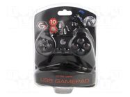 Gamepad; black; USB A; wired,USB 2.0; 1.45m; No.of butt: 14 GEMBIRD