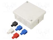 Enclosure: junction box; X: 80mm; Y: 95mm; Z: 40mm; wall mount; IP20 JONEX