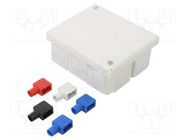 Enclosure: junction box; X: 80mm; Y: 95mm; Z: 40mm; wall mount; IP54 JONEX