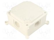 Enclosure: junction box; X: 103mm; Y: 103mm; Z: 60mm; wall mount JONEX