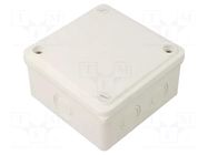 Enclosure: junction box; X: 100mm; Y: 100mm; Z: 50mm; wall mount JONEX