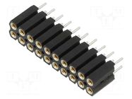 Connector: pin strips; socket; female; PIN: 20; straight; 2.54mm FISCHER ELEKTRONIK