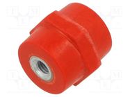 Support insulator; L: 40mm; Ø: 31mm; 1.6kV; UL94V-0; Body: red BM GROUP