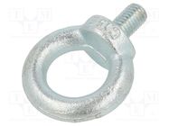 Lifting eye bolt; M12x20; Head: eye; steel; zinc; DIN 580; Ø: 30mm ELESA+GANTER