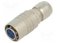 Connector: circular; HR10; push-pull; plug; 2A; gold-plated; PIN: 4 HIROSE