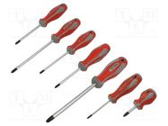 Kit: screwdrivers; Phillips; 7pcs. KING TONY