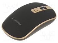 Optical mouse; black,golden; USB A; wireless; 10m; No.of butt: 4 GEMBIRD