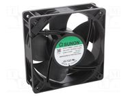 Fan: EC; axial; 230VAC; 120x120x38mm; 132m3/h; 40.2dBA; ball SUNON