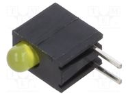 LED; in housing; 3mm; No.of diodes: 1; yellow; 20mA; Lens: diffused BIVAR