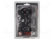Gamepad; black; USB B mini; wireless; analog joysticks; 7m GEMBIRD