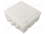 Enclosure: junction box; X: 170mm; Y: 190mm; Z: 80mm; wall mount JONEX