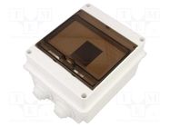 Enclosure: for modular components; IP55; white; No.of mod: 6 JONEX