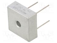 Bridge rectifier: single-phase; Urmax: 800V; If: 25A; Ifsm: 400A DC COMPONENTS