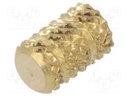 Threaded insert; brass; M3; BN 37872; L: 6.4mm; for plastic TAPPEX