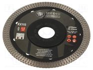 Cutting wheel; Ø: 115mm; Øhole: 22mm; Disc thick: 1.2mm MEDID