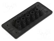 Multigate grommet; black; Holes no: 17; -40÷90°C; UL94V-0; IP65 TRELLEBORG