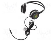 Headphones; black; Jack 3,5mm; headphones; 1.2m; 85dB GEMBIRD