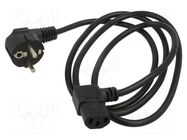 Cable; 3x1mm2; PVC; 1.8m; black; 10A; 250V; Cablexpert GEMBIRD