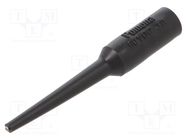 Measuring tip; 3A; black; Tip diameter: 0.76mm; Socket size: 4mm POMONA