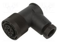 Connector: M18; plug; female; 250V; 5A; IP67; PIN: 4; screw terminal 