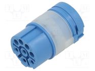 Connector: M23; contact insert; PIN: 8(4+4); female; crimped HARTING