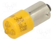 LED lamp; yellow; BA9S,T10; 230VAC; -20÷60°C; Mat: plastic CML INNOVATIVE TECHNOLOGIES