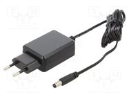 Power supply: switching; mains,plug; 24VDC; 0.625A; 15W; Plug: EU MEAN WELL