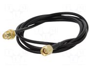 Cable; 15m; SMA male,SMA female; black; straight; 50Ω ONTECK