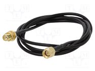 Cable; 3m; SMA male,SMA female; black; straight; 50Ω ONTECK