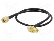 Cable; 0.3m; RP-SMA male,RP-SMA female; black; angled,straight ONTECK