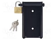 Wall mounting element; Equipment: lock; black TESTO