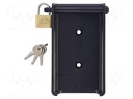 Wall mounting element; Equipment: lock; black TESTO